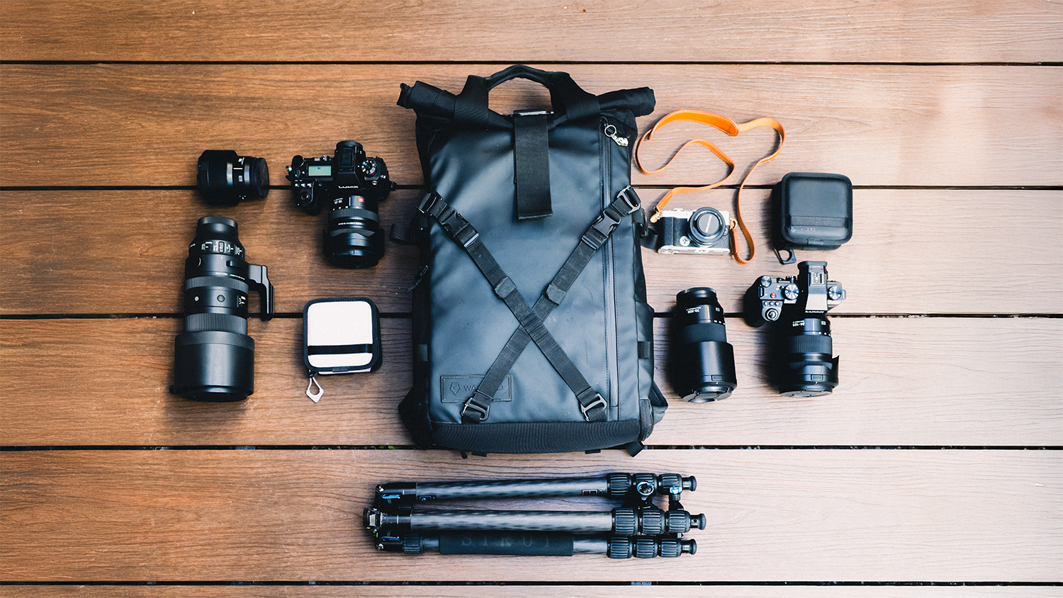 Camera gear of a professional photographer